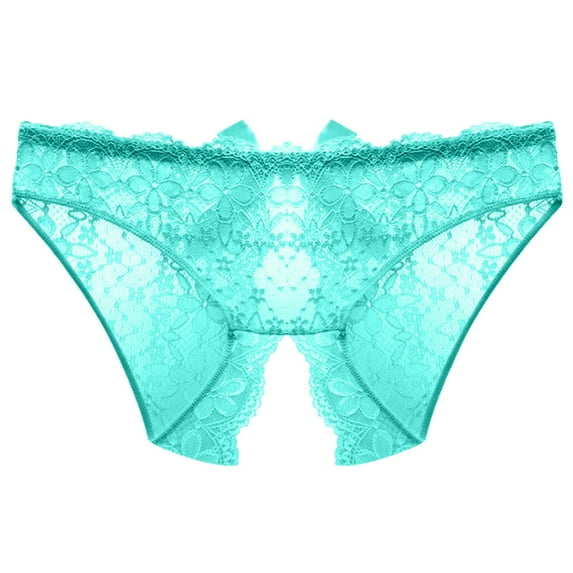 Women Underwear Brief Panties Underpants Open Crotch Panties Low Waist Lace Shiusina