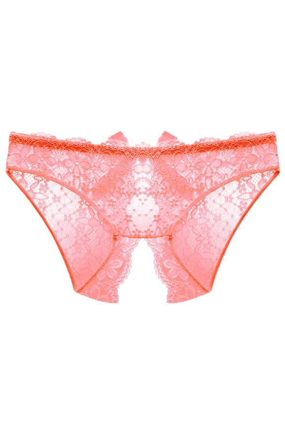 Women Underwear Brief Panties Underpants Open Crotch Panties Low Waist Lace Shiusina