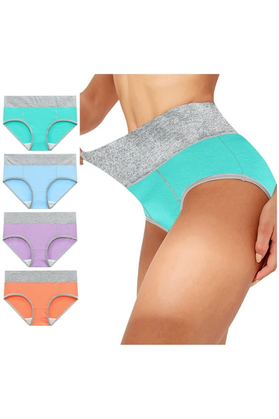Women Underwear Brief Solid Color Patchwork Panties Knickers Bikini Underpants