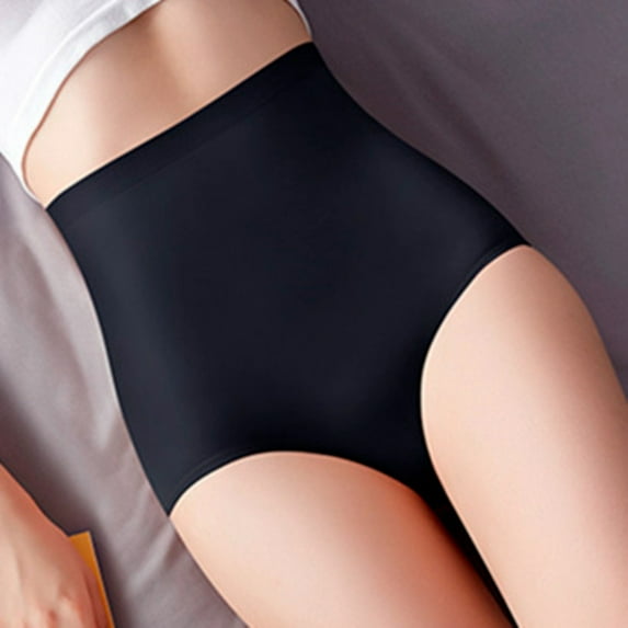 Women Underwear Brief Womens Underpants Solid Color Breathable Microfiber Briefs High Waist Ice Silk Seamless Panties for Women Panties