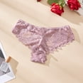 thumbnail image 1 of Women Underwear Cotton Women's Solid Color Lace Cotton Crotch Interest Low Waist Thong Underwear Womens Underwear High Waist M, 1 of 3