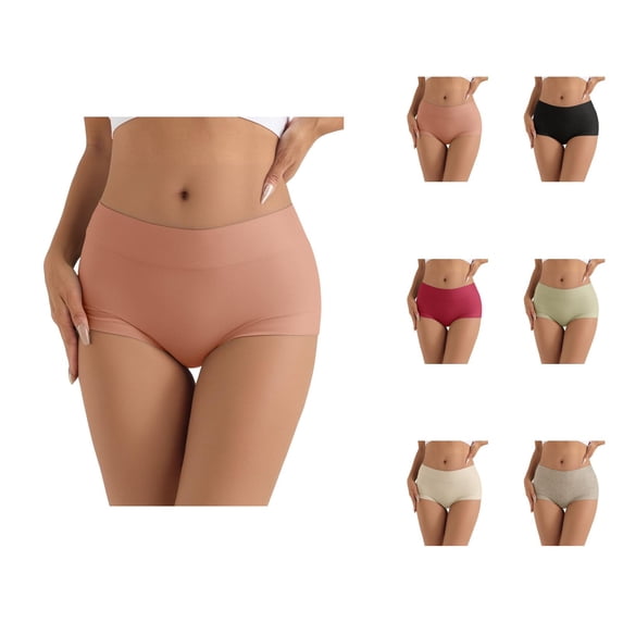 Women Underwear High Waist Panties Full Coverage Briefs Soft Strech Breathable Panty