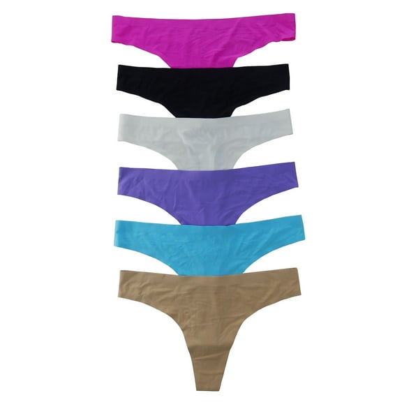 Women Underwear Panties 12 Pack of Smooth No Line Biniki Thong Boxer Various Styles, Size M (149)