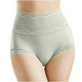 thumbnail image 1 of Women Underwear Panties Women Underwear Pack Cotton, Women's New Solid Color Lace Pattern High-waisted Breathable Panties, 1 of 4