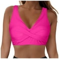 thumbnail image 1 of Pimfylm Women Underwire Bikini Top - Push Up Bathing Suit Top Large Bust Swim Top 2025 Swimsuit Top Hot Pink, L, 1 of 9