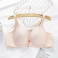 thumbnail image 1 of Women Underwire Everyday Bra Smoothing Supportive Push-Up Bralette with Rhinestone Shaping Thin Daily Brassiere, Beige, M, 1 of 2