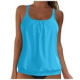thumbnail image 1 of Women Underwire Tankini Top Only - Modest Flowy Bathing Suit Swimsuit Tops with Bra Support No Bottom 2025, 1 of 6