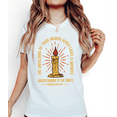 thumbnail image 1 of Women Unfolding Of Your Words Graphic Tee Christian Religious T Shirt Top Inspirational Candle Print Short Sleeve Round Neck White S-5XL, 1 of 4