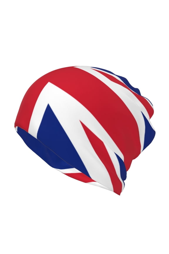 Women Union Jack All Uk Flag Slouchy Beanie Hat Stretch Turban Hats Headwear Caps Baggy Skull Sleep Scarf