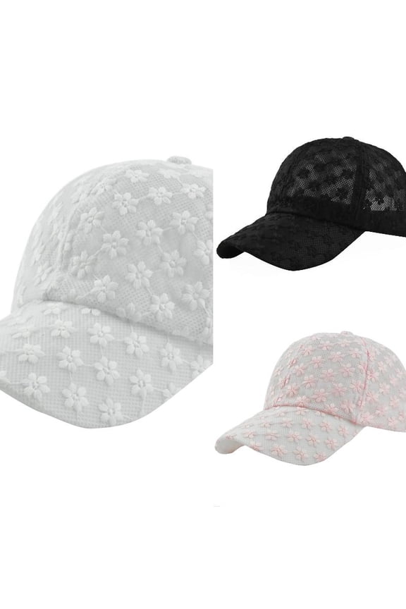 Women Unisex Solid Lace Mesh Outdoor Hat Knitting Winter Warm Knit Baseball Cap Hats for Women Men Washed Baseball Hat Adjustable Cotton Sports Caps for Adults Outdoor Activities