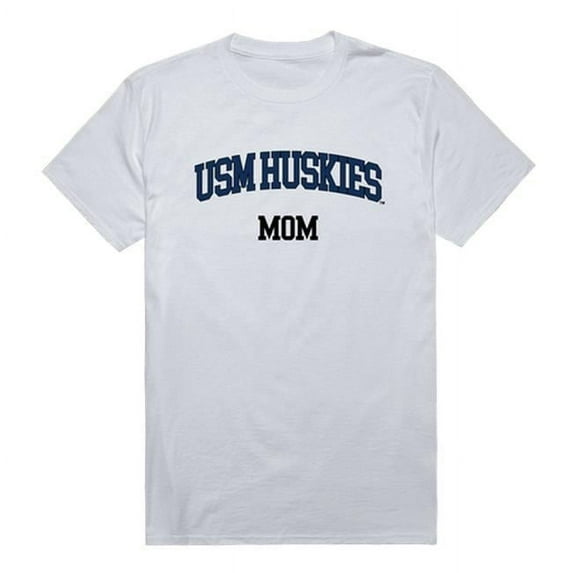 Women University of Southern Maine College Mom T-Shirt, White - Large