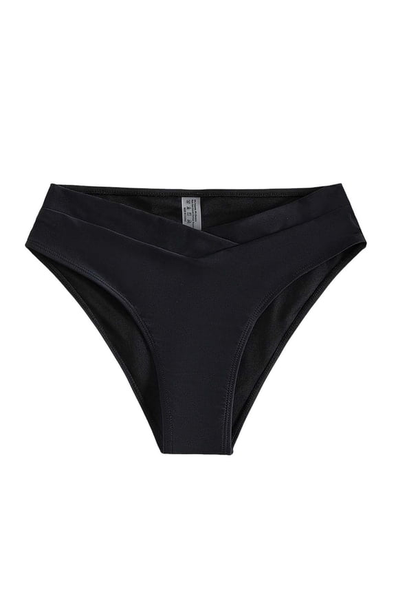 Women V Cut Cheeky Bikini Bottom - High Cut Bathing Suit Bottom Mid Rise Swim Bottoms Swimsuit