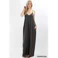 thumbnail image 1 of Women V-NECK ADJUSTABLE STRAPS CAMI MAXI DRESS WITH SIDE POCKETS, 1 of 3
