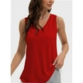 thumbnail image 1 of Women V Neck Curved Hem Tank Tops Summer Casual Sleeveless Loose Fit Tunic Tops, 1 of 4