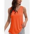thumbnail image 1 of Women V Neck Curved Hem Tank Tops Summer Casual Sleeveless Loose Fit Tunic Tops, 1 of 4