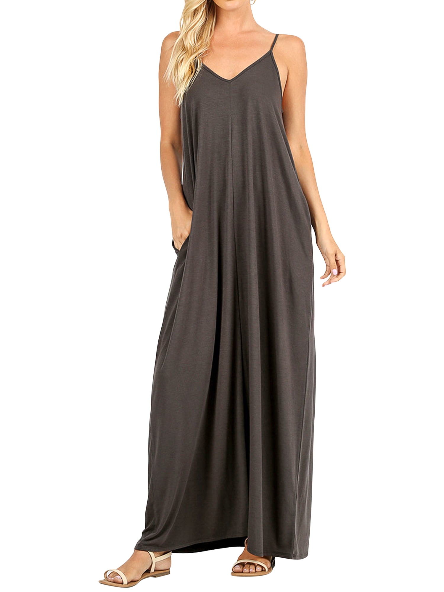 Jersey maxi sales dress with pockets