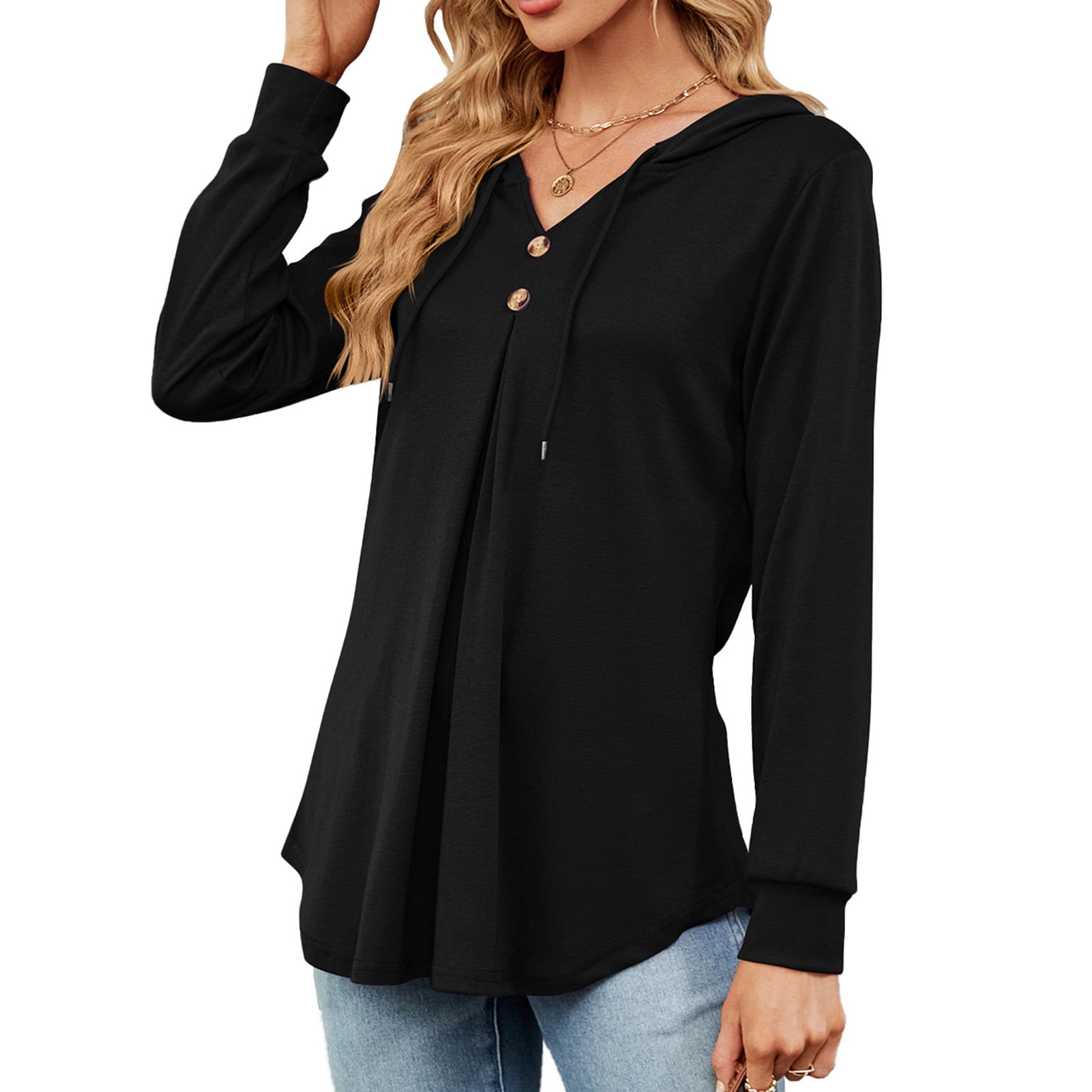 Long Pure Color Long Sleeve Hoodies Long Pure Color Long Sleeve Hoodies