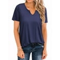 thumbnail image 1 of Women V Neck Short Sleeve Front Pocket T-Shirt, 1 of 7