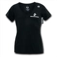 thumbnail image 1 of Women V-Neck T-Shirt, Marines, Black, Large, 1 of 1