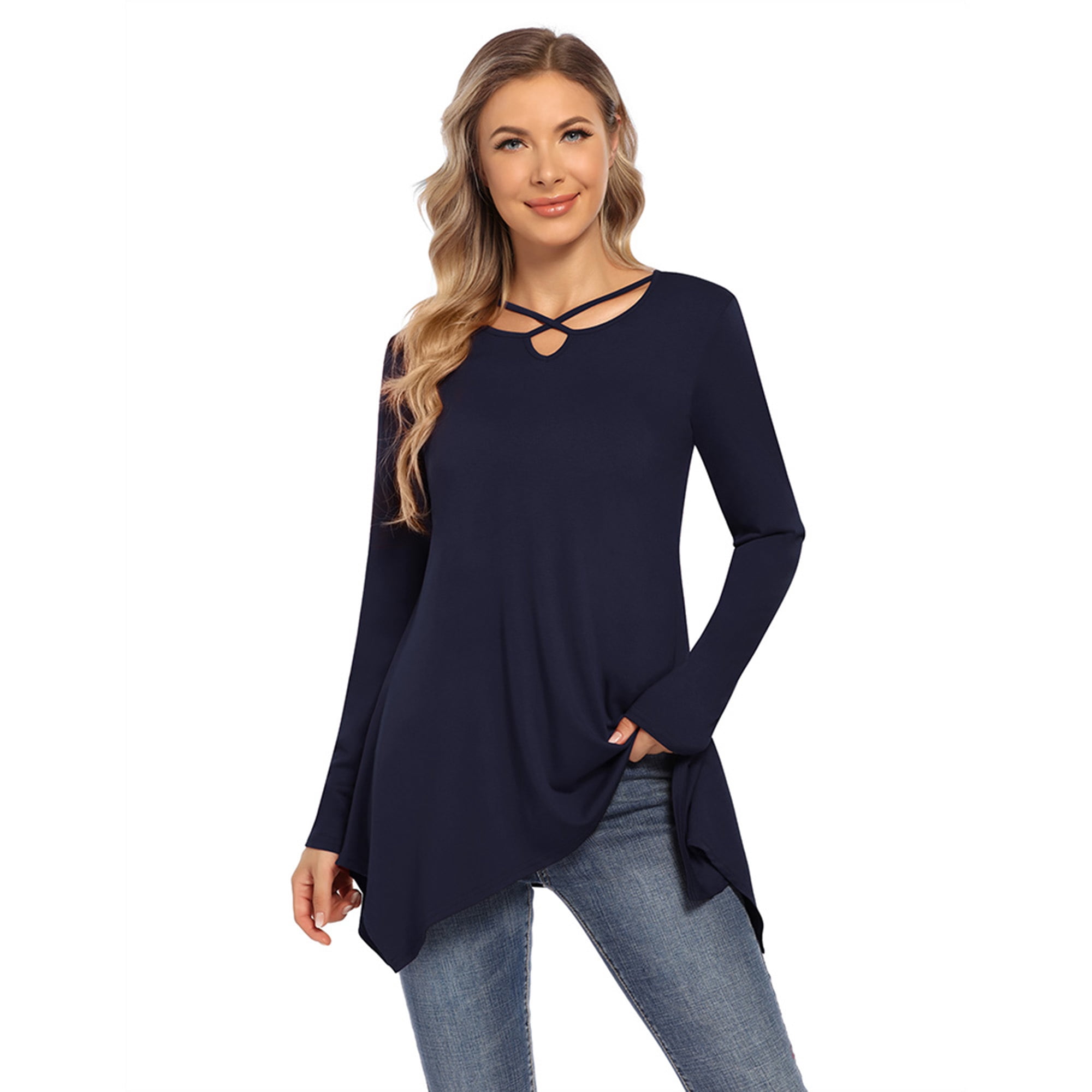 womens long flowy tops