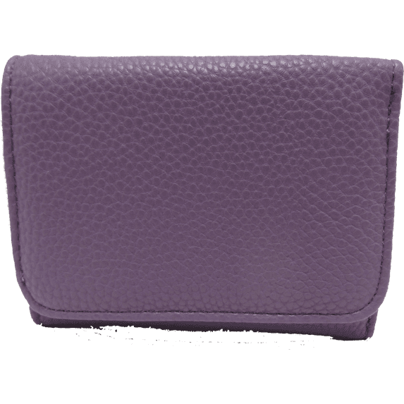 Women VEGAN Faux Leather Trifold WALLET Mundi RFID Snap Ladies Purple a688n