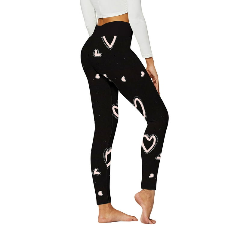 Women Valentine's Day Print For Running Day Control Workout Pants