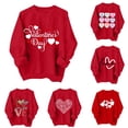 thumbnail image 1 of Women Valentines Sweatshirt Casual Love Theme Long Sleeve Crewneck Hoodless Tops Loose Comfortable Daily Loungewear Cute Sweatshirts for Women Red M, 1 of 4