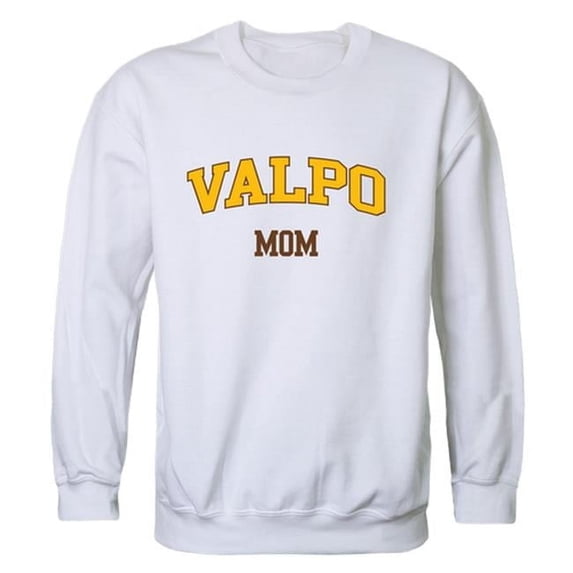 Women Valparaiso Crusaders Mom Crewneck Fleece, White - Extra Large