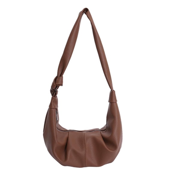 Women Vegan Leather Crescent Crossbody Bag, Slouchy Hobo Dumpling Sling Bag, Vintage Shoulder Handbag.