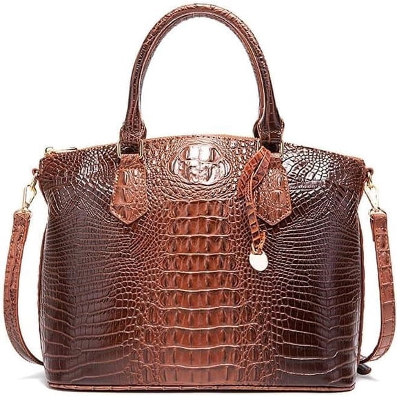 Women Vegan Leather Satchel Handbag Purse Top Handle Shoulder Bag Tote for Ladies Crossbody Bags Classic Retro