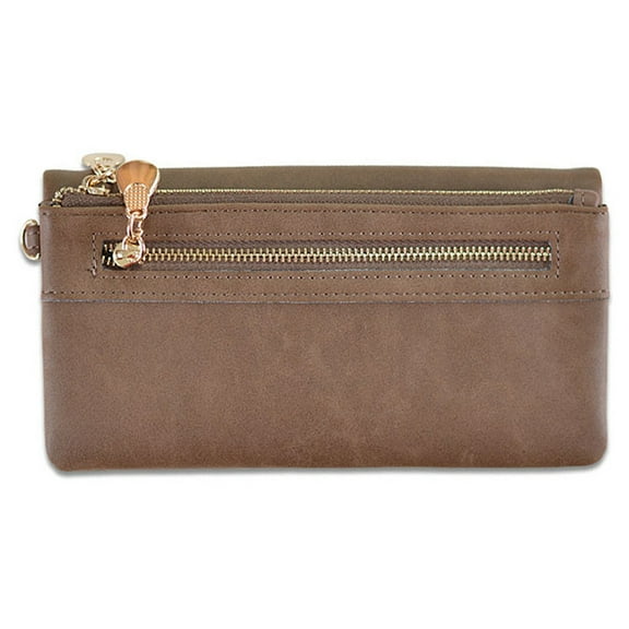 Women Vegan Leather Wallet Long Bifold Clutch Wallet for Women with Zipper Coin Pocket Purse