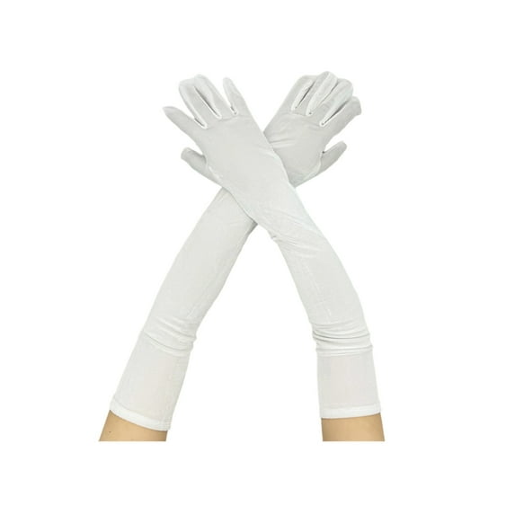 Women Velvet Long Gloves Retro Elbow Length Gloves 1920s Flapper Opera Party Gloves