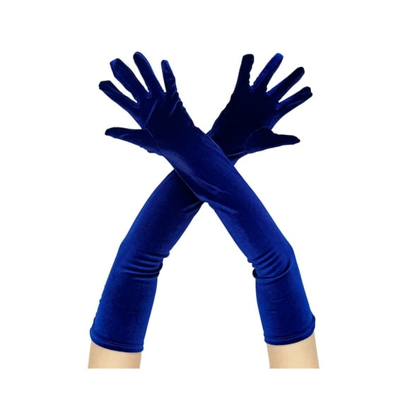 Women Velvet Long Gloves Retro Elbow Length Gloves 1920s Flapper Opera Party Gloves