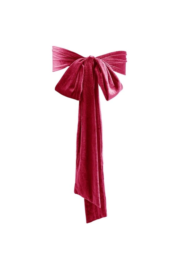 Women Velvet Sash Belt Fuchsia Wedding Belt Tie Long Dress Sash Waist Bridal Neck Scarf DIY