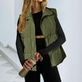 thumbnail image 1 of Women Vest Casual Stand Collar Sleeveless Jacket Warm Winter Reversible Zip Up Outerwear With Pockets Womens Winter Vest Jackets Long Coat for Women Winter Horseback Riding Jacket Women Womens Petite, 1 of 4