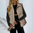 thumbnail image 1 of Women Vest Casual Stand Collar Sleeveless Jacket Warm Winter Reversible Zip Up Outerwear With Pockets Womens Winter Vest Jackets Long Coat for Women Winter Horseback Riding Jacket Women Womens Petite, 1 of 4