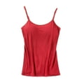 thumbnail image 1 of Women Vest Seamless Padded Slim Fit Solid Color Backless Elastic Summer Camis Tank Top Lady Bottoming Inner Outer Wear Bra Top, 1 of 8