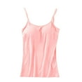 thumbnail image 1 of Women Vest Seamless Padded Slim Fit Solid Color Backless Elastic Summer Camis Tank Top Lady Bottoming Inner Outer Wear Bra Top, 1 of 8