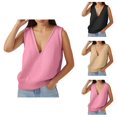 thumbnail image 1 of Women Vest Sleeveless Sweater Tops for Business Casual and Outfits Women's Knit Sweater Vest Casual V Neck Sleeveless Pullover Solid Color Basic Cardigan For Spring Fall Winter Daily Wear, 1 of 4