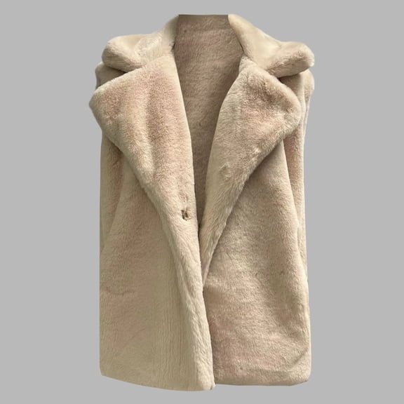 Women Vests Vest Women Button Down Sleeveless Fuzzy Vest Women Womens Winter Vest Womens Outerwear