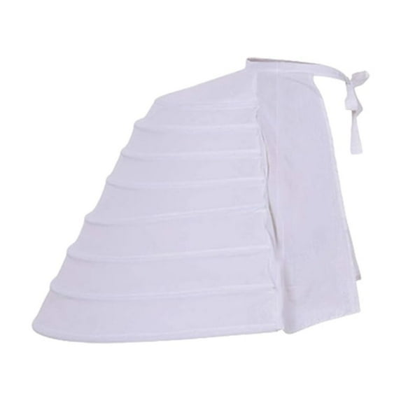Women Victorian Bustle Hoop Skirt Petticoat Pannier Balsille Dress Underskirt Baroque Crinoline for Party Ball White
