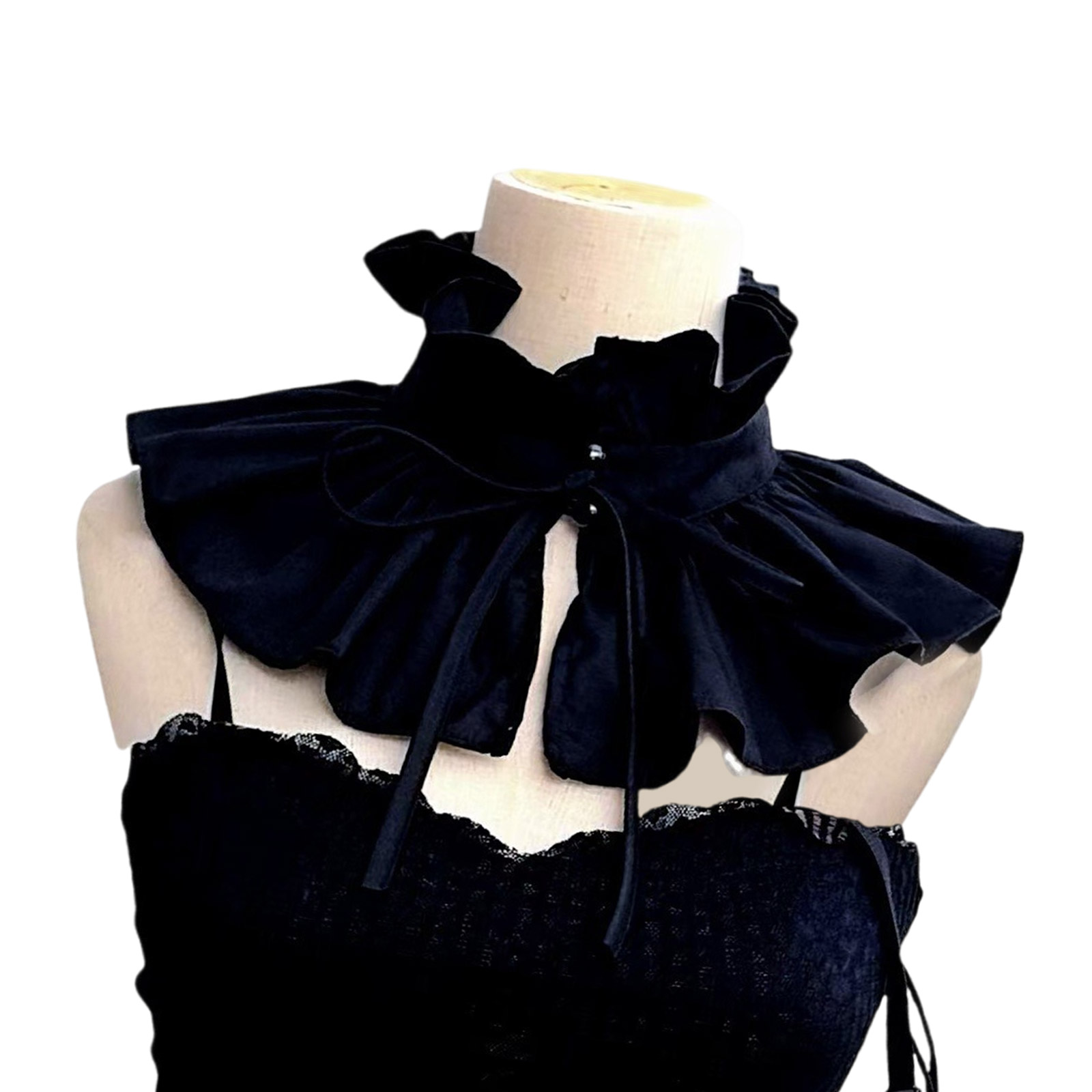 Neck Standing Ruff Women Victorians Ruffle Stand False Collar Vintage Renaissances Neck ...