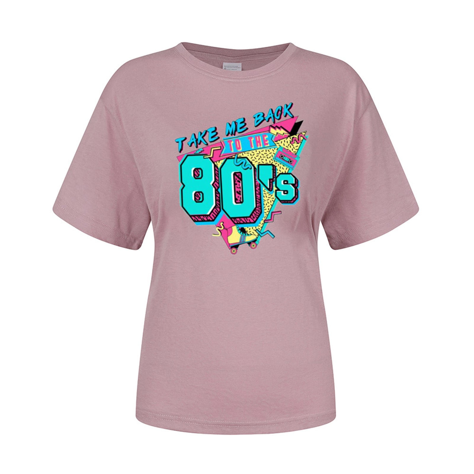 Women Vintage 80s T Shirts Casual Retro 80s Party Shirt Tops