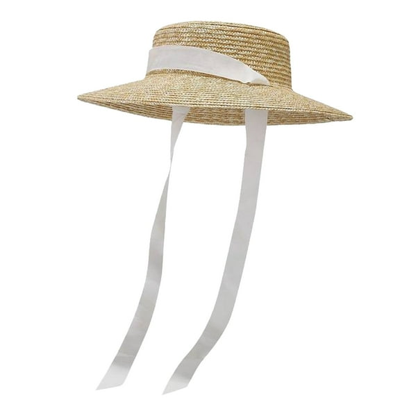 Women Vintage Boater Straw Hat Wide Brim Flat Top Floppy Straw Hat Beach Sun Hats With Chin Strap Brim Boys Coneflower Pocket Bucket Hat Print Turkey Hat Bucket Hat Men 64 Women's Hat Elegant Winter