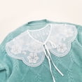 thumbnail image 1 of Women Vintage Diamond Pearl Beaded False Collar Embroidered Floral Jewelry Shawl Scarf Dickey Lace-Up Cape for Dress, 1 of 10