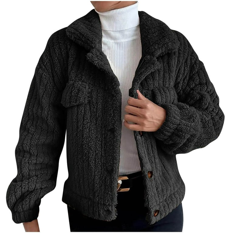 Fuzzy coat walmart deals