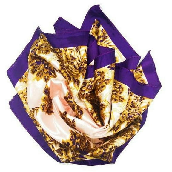 Women Vintage Golden Flower Scarf