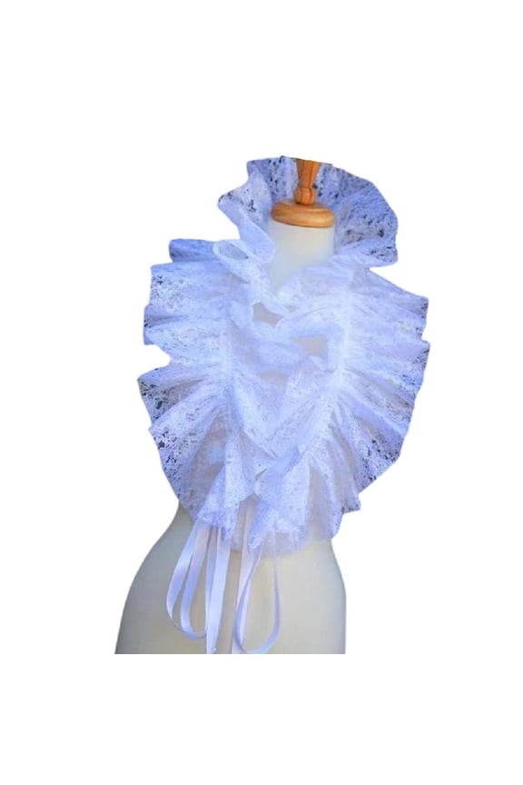 Women Vintage Gothic Ruffle Shrug Collar Shoulder Wrap Costume