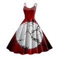 thumbnail image 1 of Women Vintage Halloween Print Sleeveless 1950s Evening Swing Party Prom Dress, 1 of 3