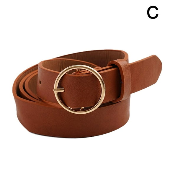 Women Vintage Metal Boho Leather Round Waist Belt J8A8 Y1I2 R3N5 F
